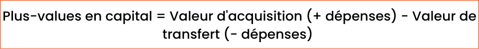 Plus-Values en capital